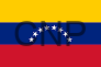 Flag with horizontal yellow, blue, and red bands and a circle of white stars across the blue stripe.
