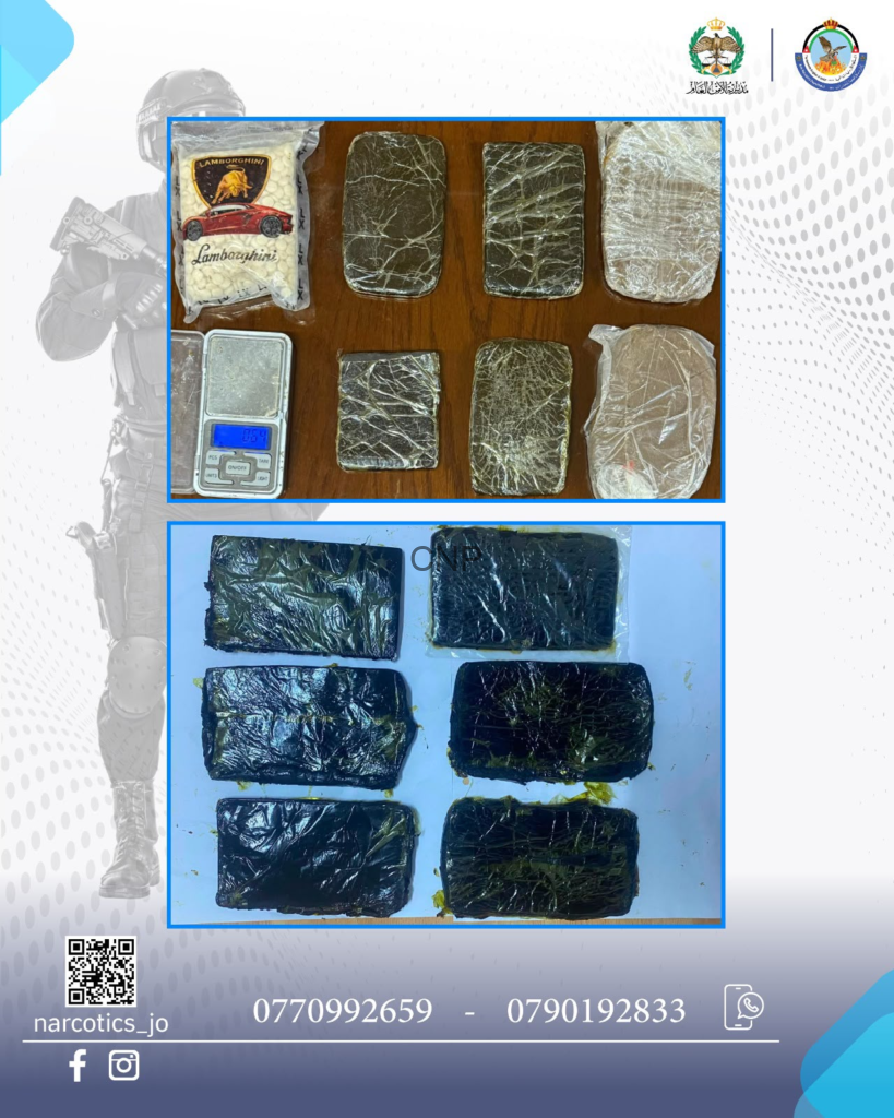 image - Center News Network Top: several rectangular packages wrapped in plastic on a wooden table with a digital scale nearby, and a bag with a Lamborghini logo; bottom: more wrapped blocks.